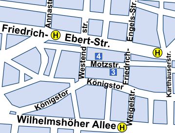 Stadtplanausschnitt Motzstrae